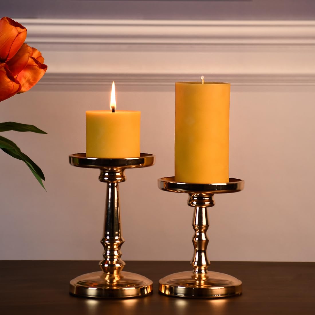 Natural Beeswax Pillar Candle - Large 3x6 Inch Yellow Raw Beeswax Candles for Home, Spa, Yoga, Meditation & Relaxation - Eco-Friendly Handmade Candles for Aromatherapy & Stress Relief