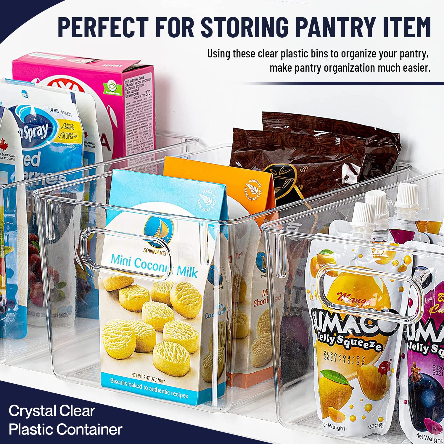 Clear Plastic Storage Bins - 10
