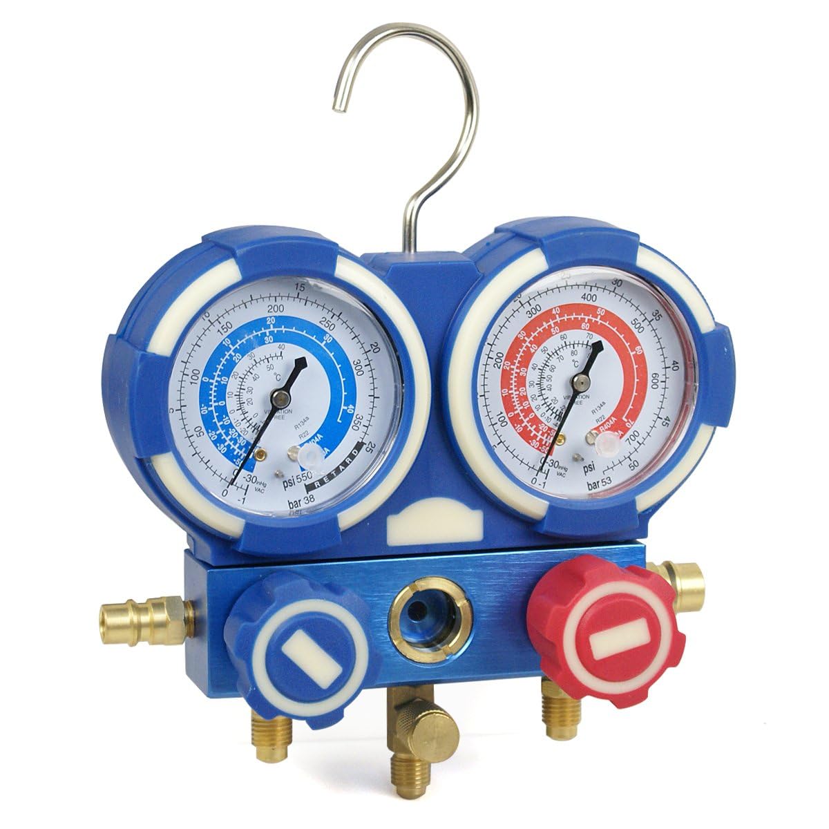 F2C Digital Refrigerant Electronic Charging Scale - HVAC AC Manifold Gauge Set for R134a - Professional Automotive & Home AC Repair Tool Kit