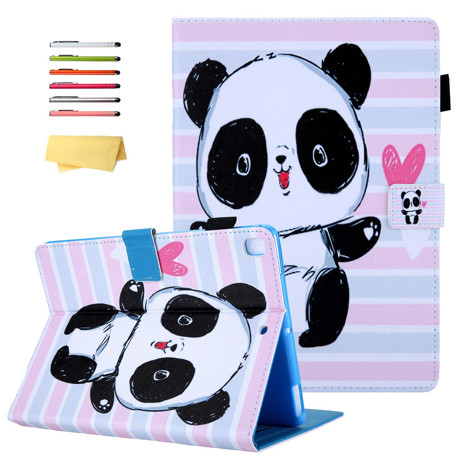 Premium iPad Case 10.2 inch for iPad 9th/8th/7th Gen (2021/2020/2019) & iPad Air 3 10.5 inch & iPad Pro 10.5 2017 - Smart Stand Cover with Pencil Holder, Auto Wake/Sleep, Cute Panda Design - Perfect for Work, School & Travel Protection