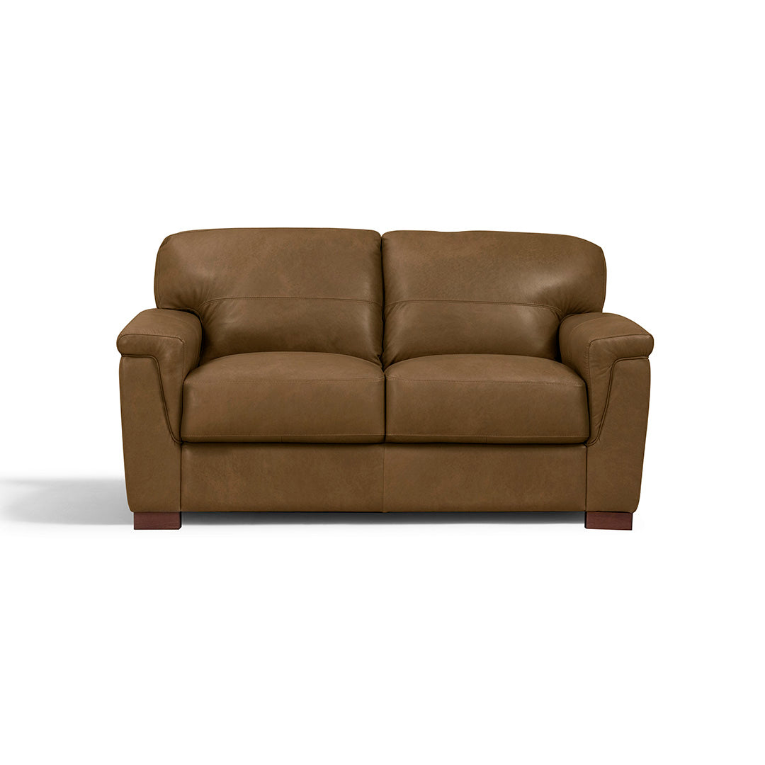 Olympia Leather Loveseat - Genuine Leather Sofa for Living Room, Small Space & Apartment - Perfect for Relaxing, Entertaining & Home Decor