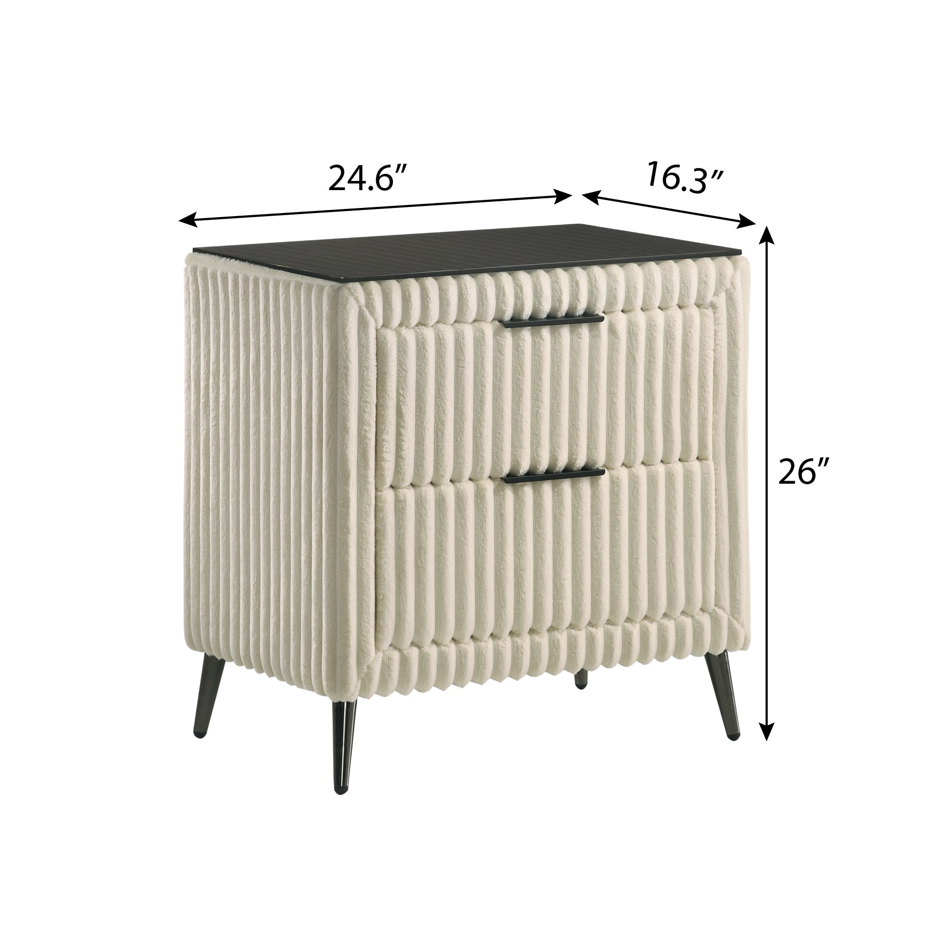 Roundhill Furniture Mavela Wide Wale Corduroy Upholstered Nightstand - Stylish Bedside Table for Bedroom Decor, Small Storage Cabinet with Drawer - Perfect for Modern, Farmhouse & Cozy Home Interiors