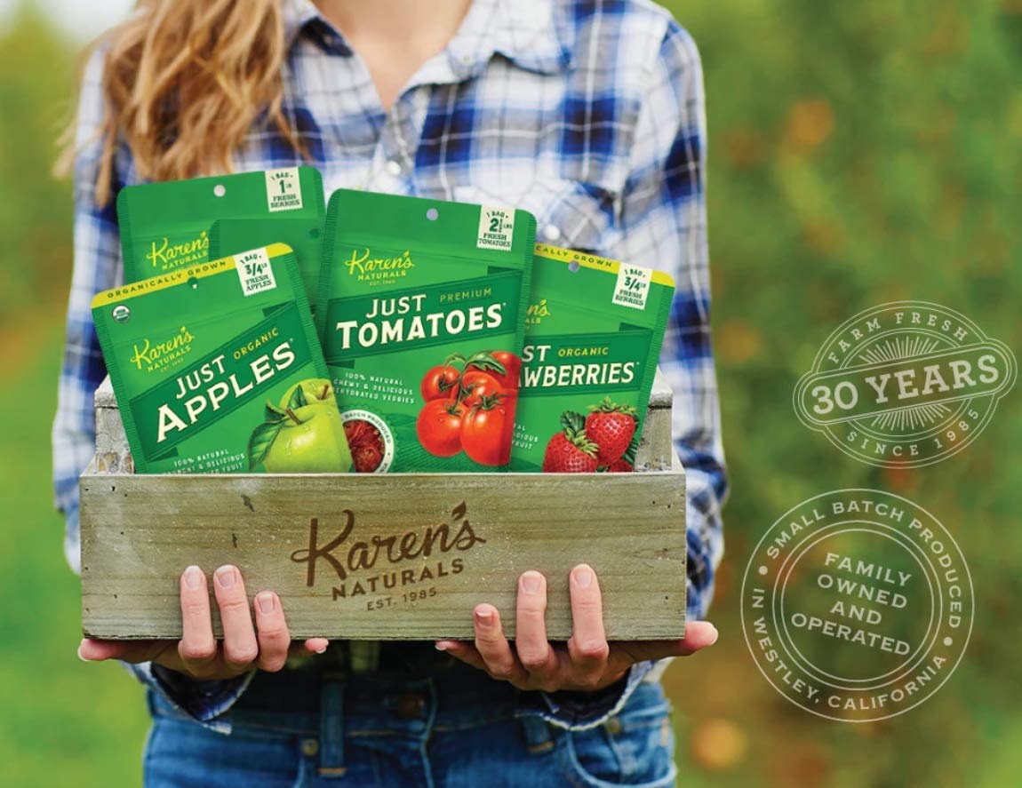 Karen's Naturals Just Strawberries 'N Bananas - 2oz All Natural Freeze Dried Fruit Snacks | Vegan, Gluten Free, No Additives, No Preservatives, No Added Sugar | Perfect for Lunchboxes, Hiking, Travel & Healthy On-the-Go Snacking