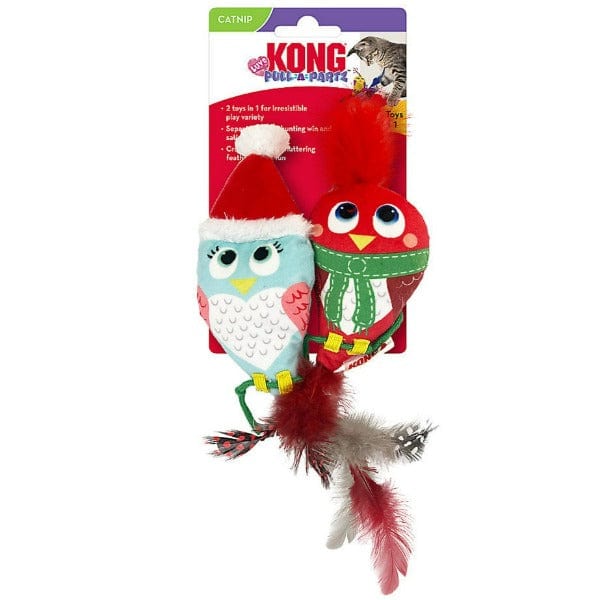KONG Holiday Pull A Partz Luvs Interactive Cat Toy for Playtime & Training - Perfect for Christmas, Birthday Gifts & Indoor Fun