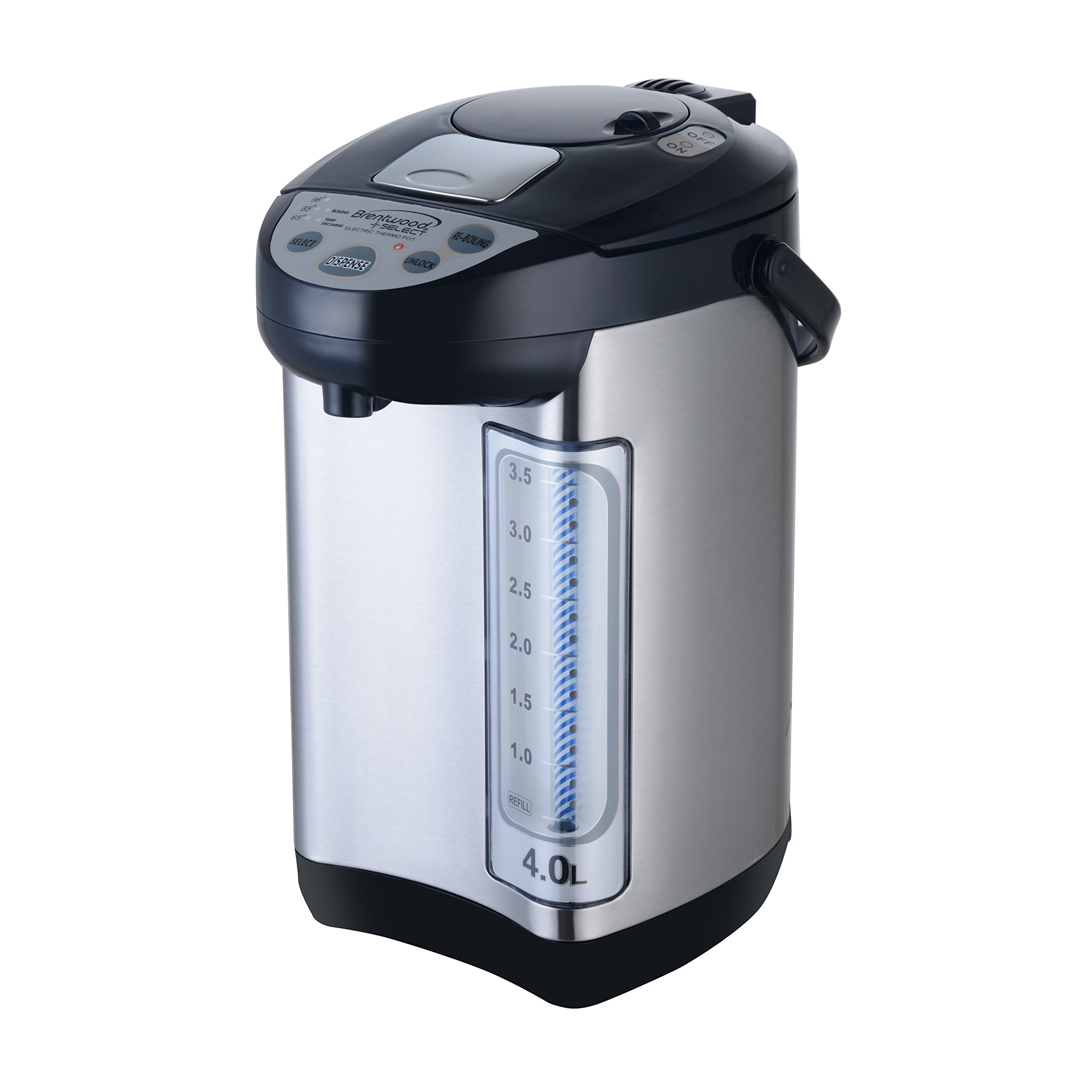 Brentwood Select KT-40BS 4-Liter Stainless Steel Electric Instant Hot Water Dispenser - Perfect for Kitchen, Office & Tea/Coffee Brewing