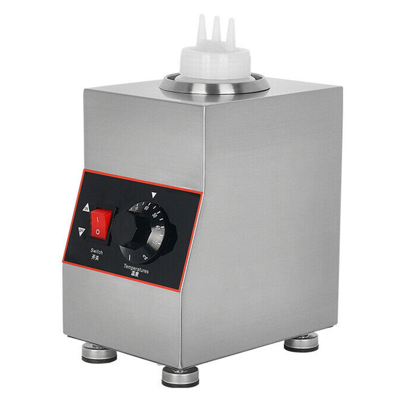 Gdrasuya10 Commercial Electric Sauce Warmer - 650ML Countertop Food Warmer for Sauces, Jams & Chocolate (30-85℃, 110V) | Perfect for Restaurants, Cafes & Home Kitchens