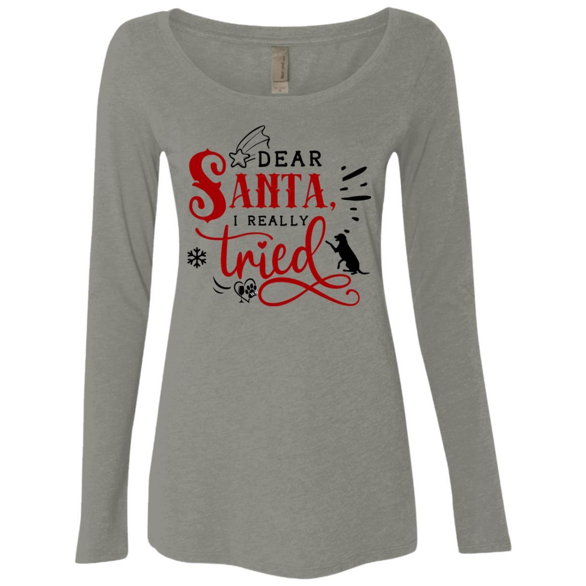 WineyBitches.Co Women's Tri-Blend Long Sleeve Scoop Neck T-Shirt - Soft & Comfortable Casual Top for Everyday Wear, Lounge, and Outings