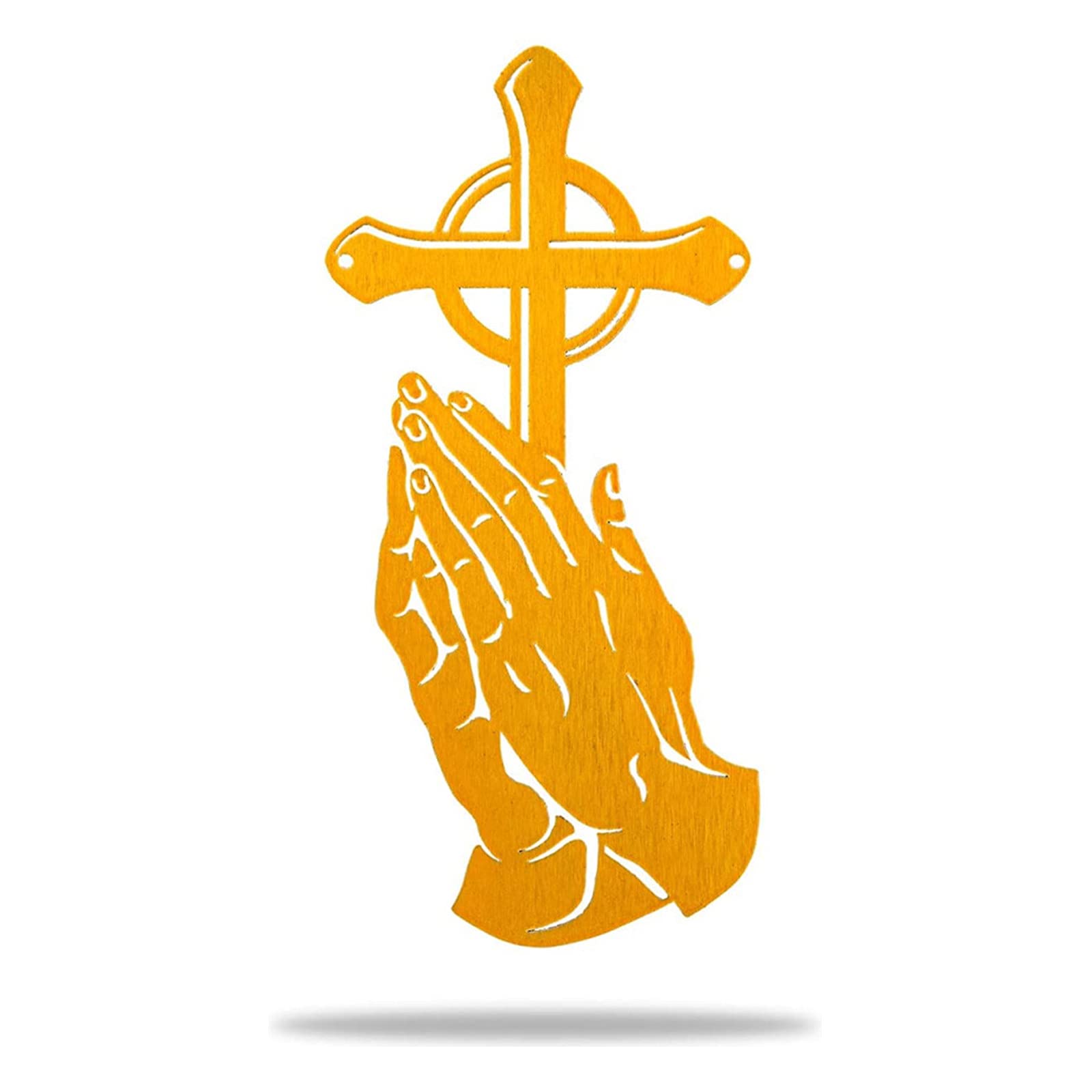 Peaceful Praying Hands Wall Decal - PVC Religious Sticker for Home, Bedroom & Living Room Decor - Perfect for Prayer Spaces, Meditation Rooms & Spiritual Gifts