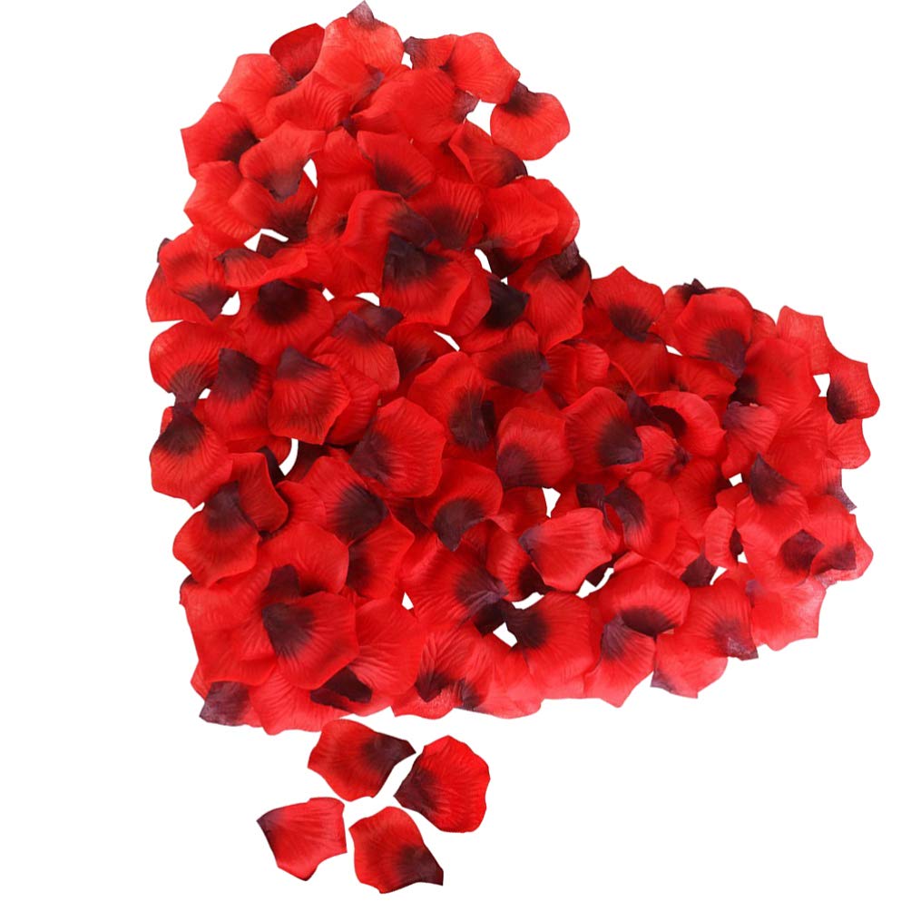 Amosfun 3000pcs Artificial Rose Petals - Fake Flower Petals for Wedding Decor, Bridal Shower, Romantic Party Scatter, Birthday Celebration & Home Decoration