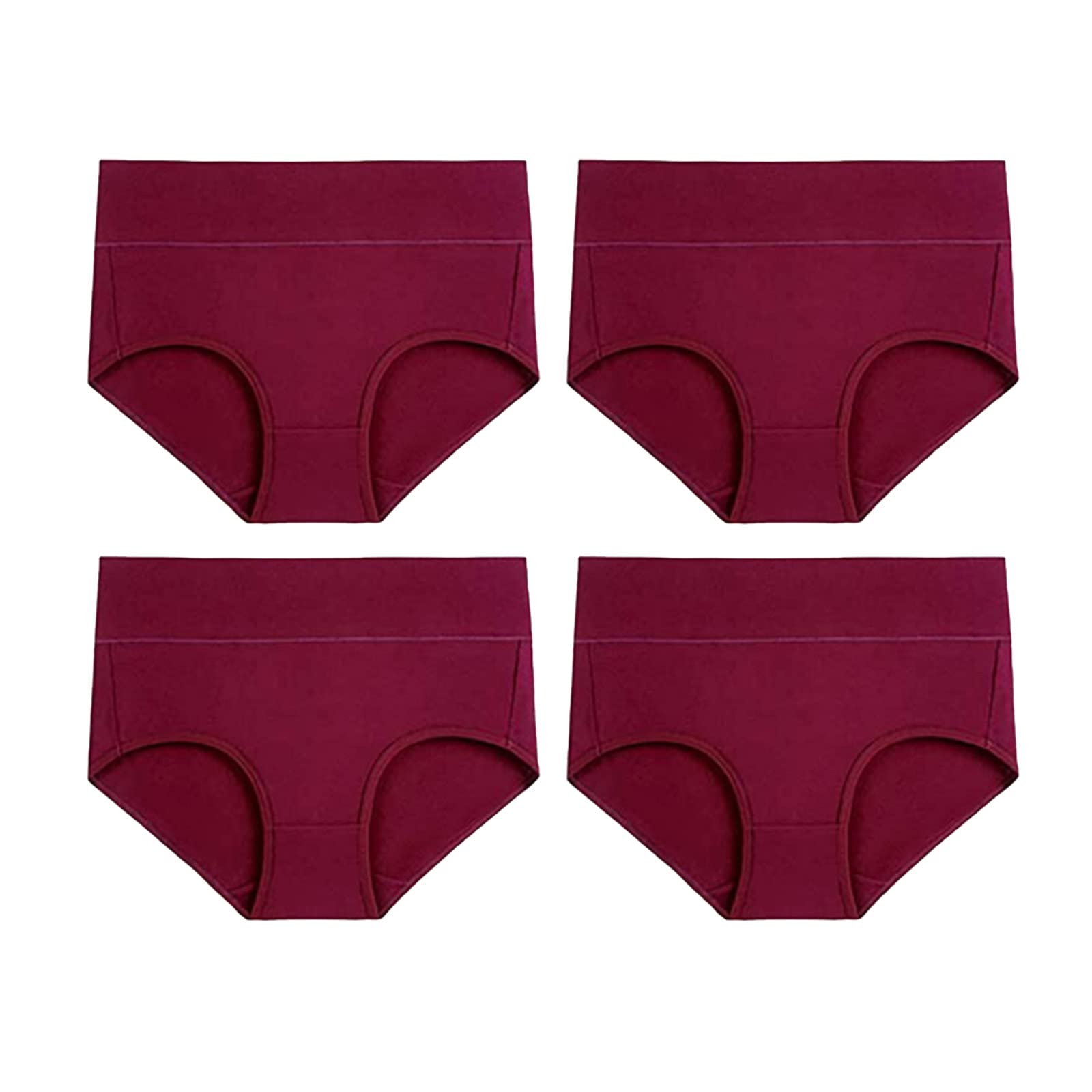 Smooto Women's Stretch Bikini Panties - Low Waist Seamless Breathable Underwear for Ladies - No Show Hipster Briefs - Comfortable for Daily Wear, Yoga & Travel (Wine, XXXXL)