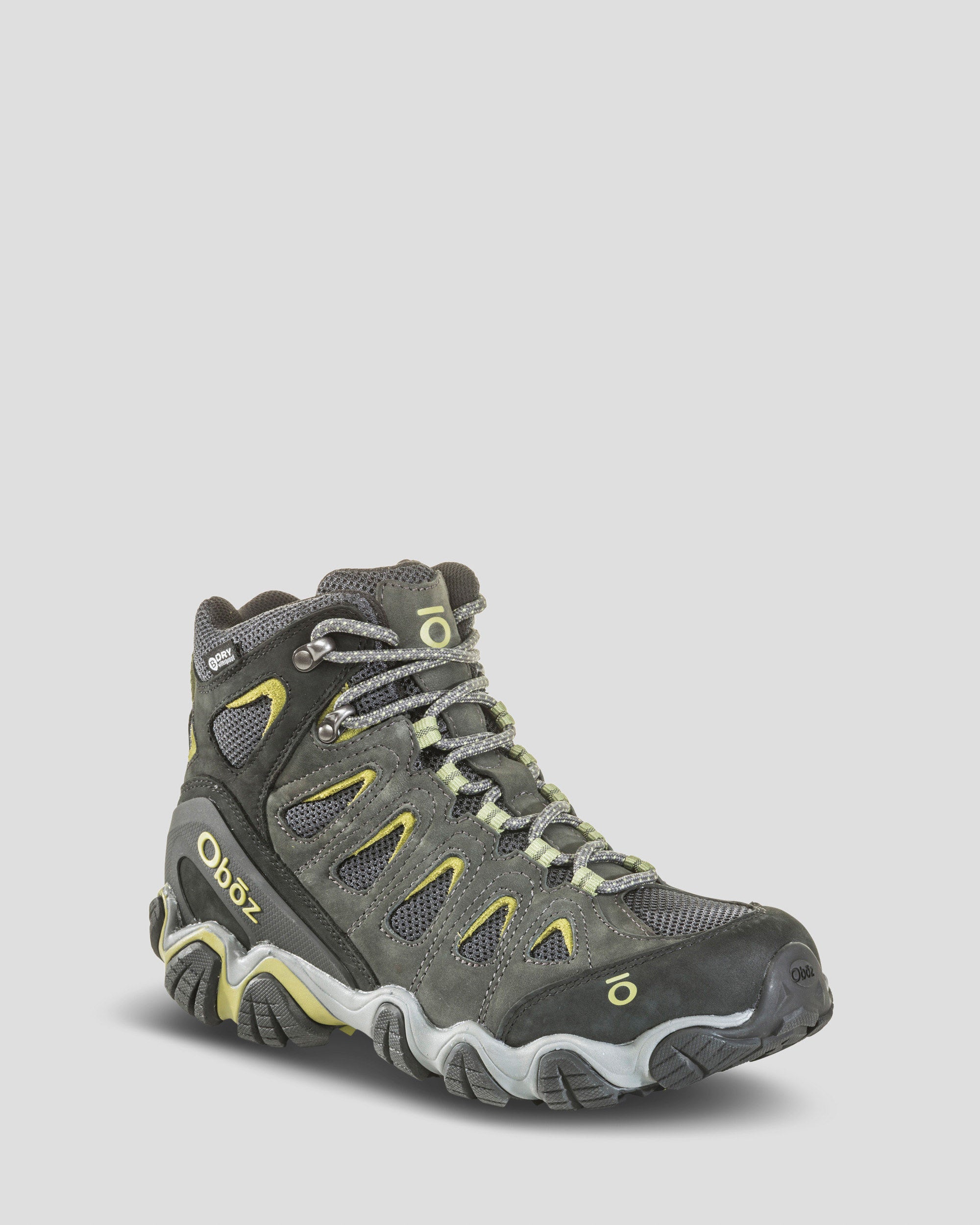 Men's Oboz Sawtooth II Mid Waterproof Hiking Boots - Wide Width - Dark Shadow/Woodbine Green - Perfect for Outdoor Adventures & Mountain Trekking
