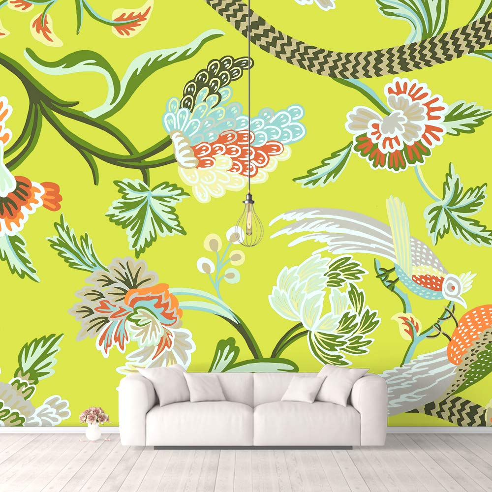 Traditional Flower Pattern Removable Wallpaper - Peel and Stick Wall Murals for Bedroom Decor (100x144 inches) | Perfect for Home Renovation, Nursery, Living Room & Apartment Makeover
