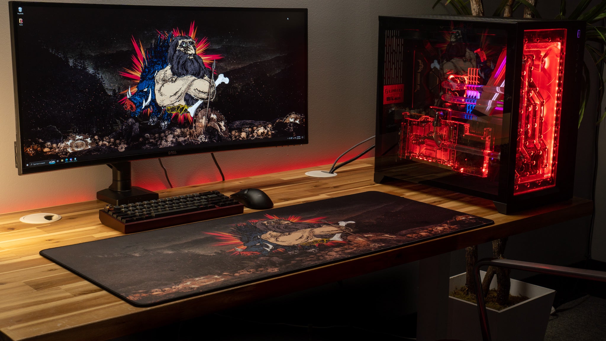 Rav Warbound Avatar Content Creator Collaboration Gaming Mouse Pad Deskmat - Large Non-Slip Mousepad for PC, Mac, Gaming Setup & Streaming Studio