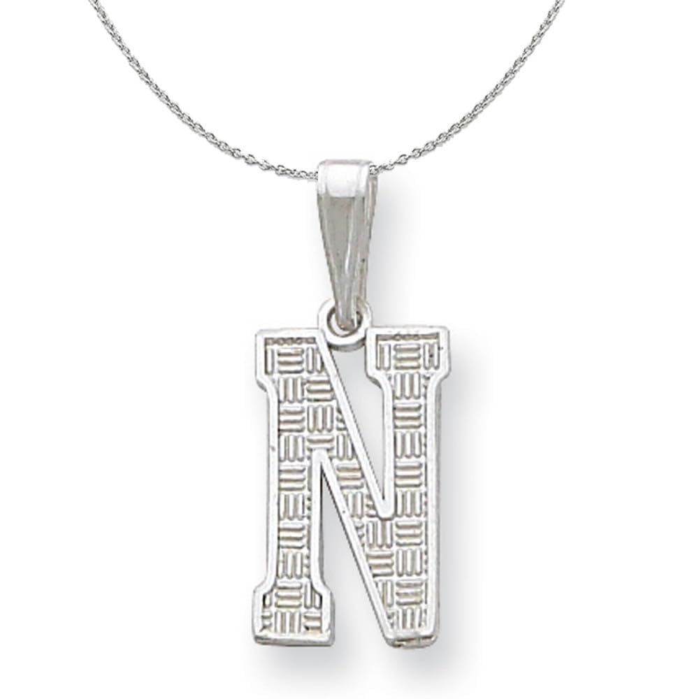 Sterling Silver Initial N Necklace - Sami Collection for Gifts & Everyday Wear
