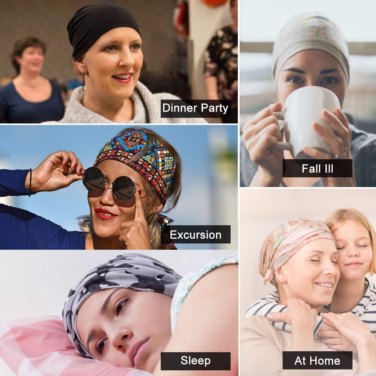 JarseHera Women's Slouchy Beanie - Soft Cotton Chemo Cap & Cancer Headwear - Comfortable Turban Hat for Winter, Cold Weather & Indoor Use - Perfect for Chemotherapy Patients, Cancer Survivors & Everyday Wear