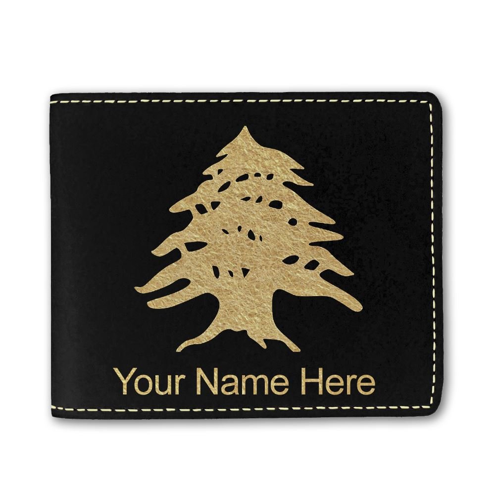 Custom Engraved Faux Leather Wallet with Lebanon Flag Design - Perfect for Travel, Gifts & Everyday Use