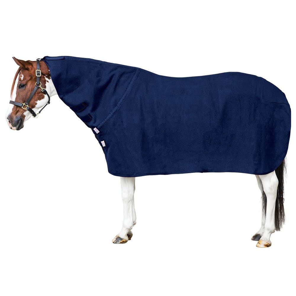 Premium Contour Wool Blend Horse Cooler Blanket - 80/20 Wool Acrylic Mix for Temperature Regulation - Adjustable Surcingle Fleece Blanket for Horses - Ideal for Post-Workout Cooling & Stable Comfort