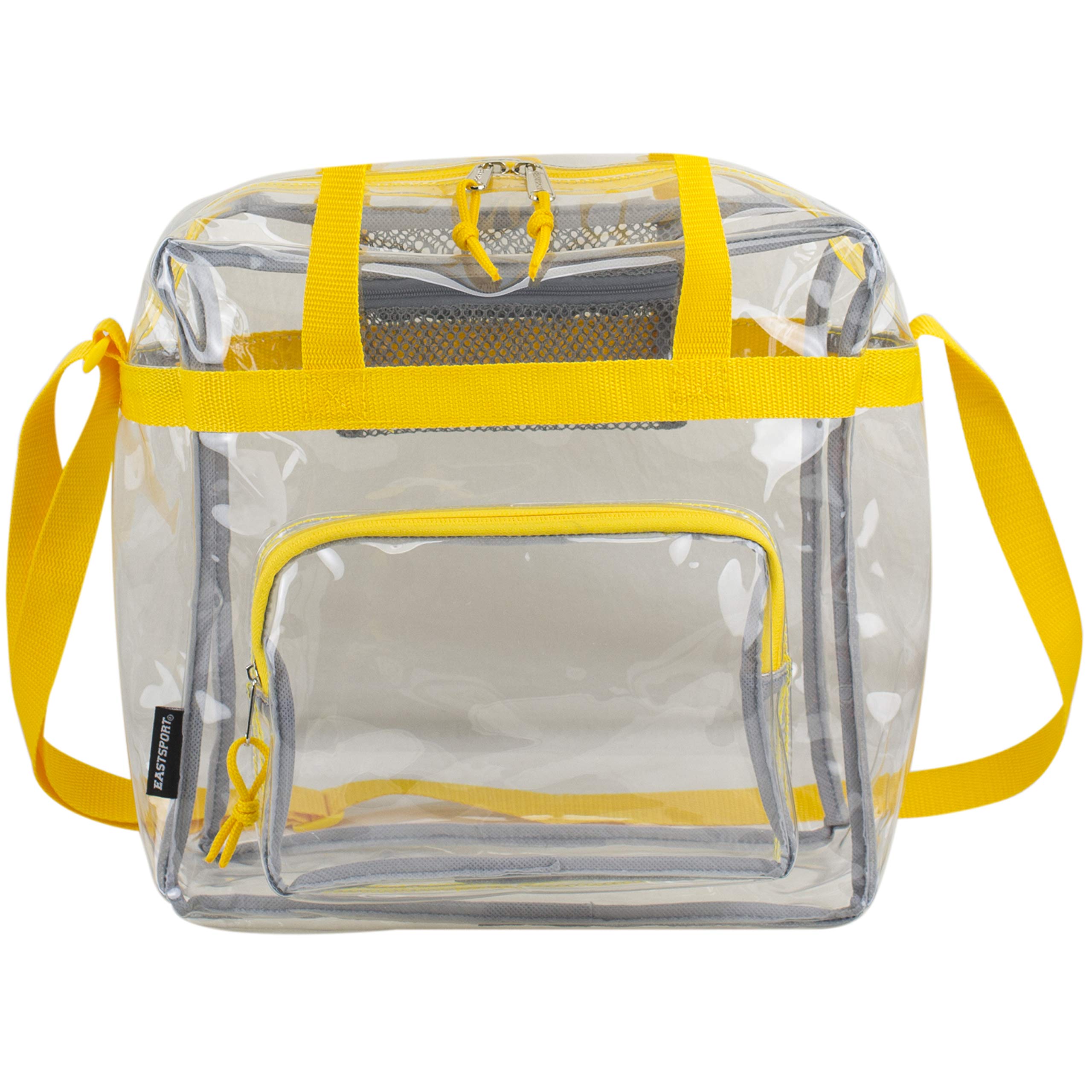 EastSport Clear Stadium Approved Tote Bag - See Through Crossbody Shoulder Messenger Purse for Women & Men - Perfect for Sports Games, Concerts, Work & School Events