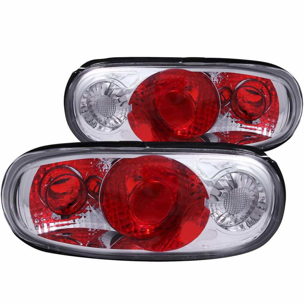 ANZO Chrome Tail Lights for 1990-1997 Mazda Miata MX-5 | Replacement LED Brake Lights | Perfect for Night Driving & Car Customization