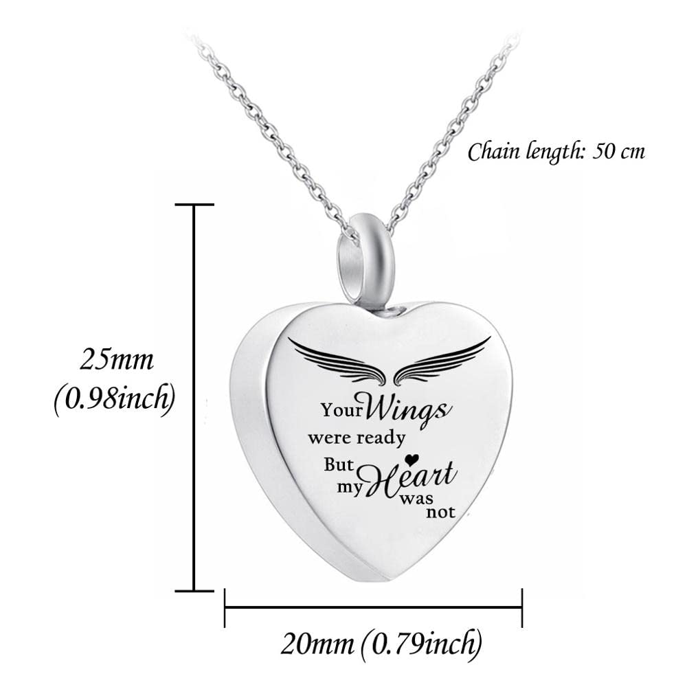 Personalized Heart Urn Necklace for Ashes - Engraved Cremation Jewelry with 12 Birthstones | Memorial Keepsake for Loved Ones | Perfect for Remembrance, Funerals & Special Occasions