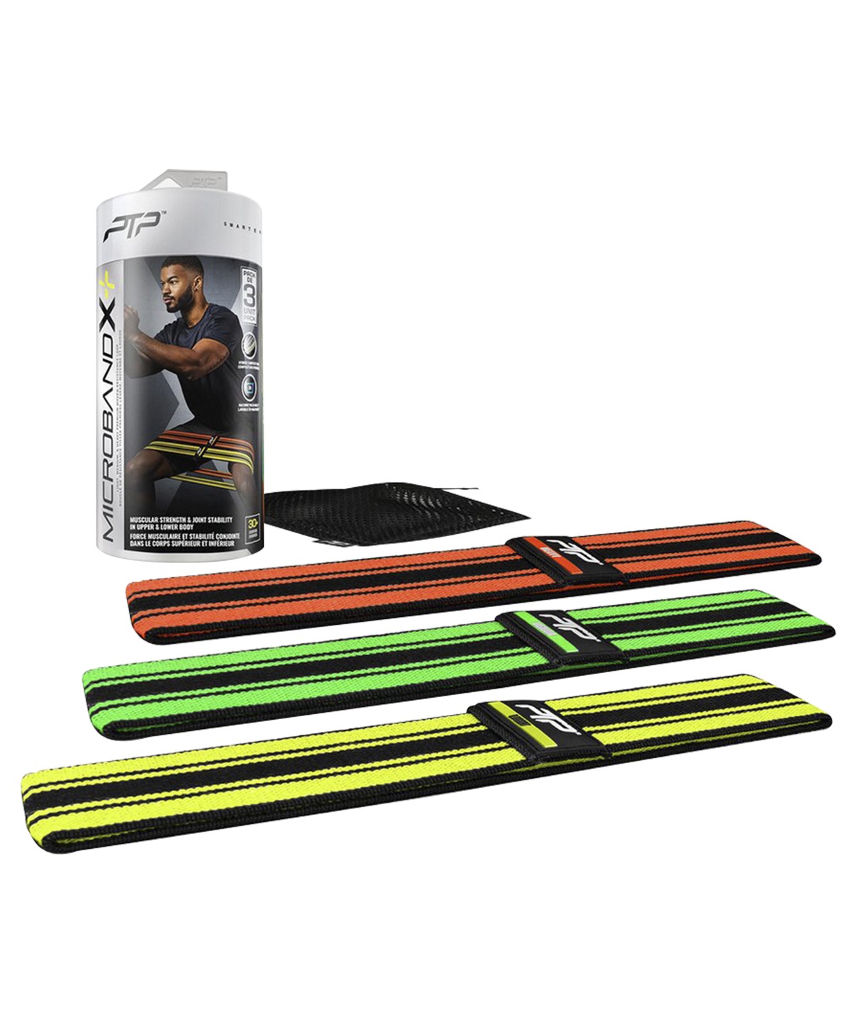 Microband X Plus Pack - Premium Fitness Resistance Bands Set for Home Workouts, Strength Training & Physical Therapy - Ideal for Gym, Yoga & Recovery Exercises