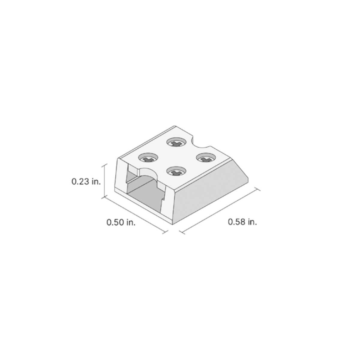 8mm Tape to Wire Terminal Block Connector - White Finish for Electrical Wiring and DIY Projects