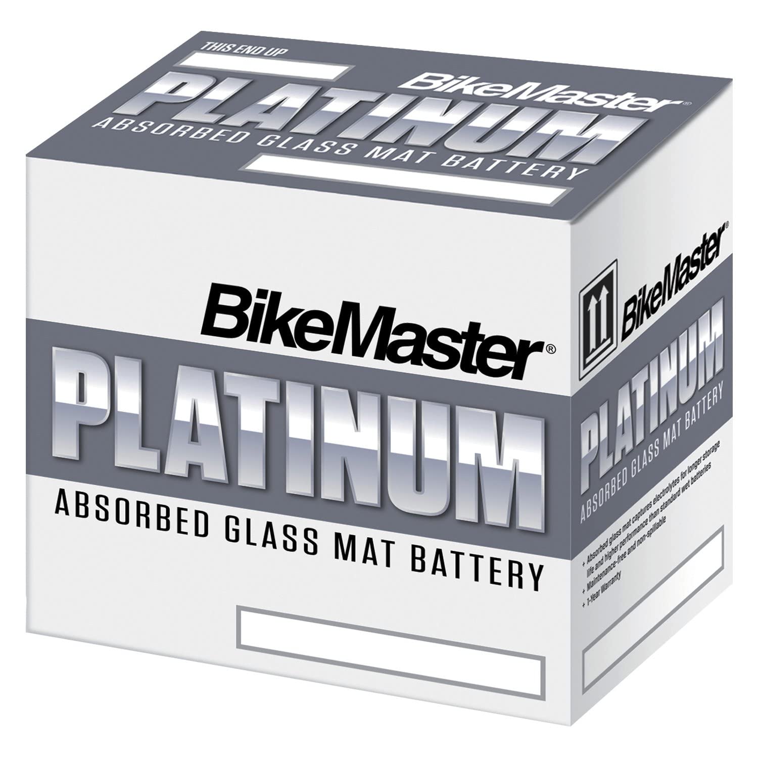 BikeMaster Platinum MS12-20CH-BS Motorcycle Battery - High Performance AGM Power Sports Battery for Harley, Honda, Yamaha & More - Perfect for Cruisers, Touring Bikes & Off-Road Adventures