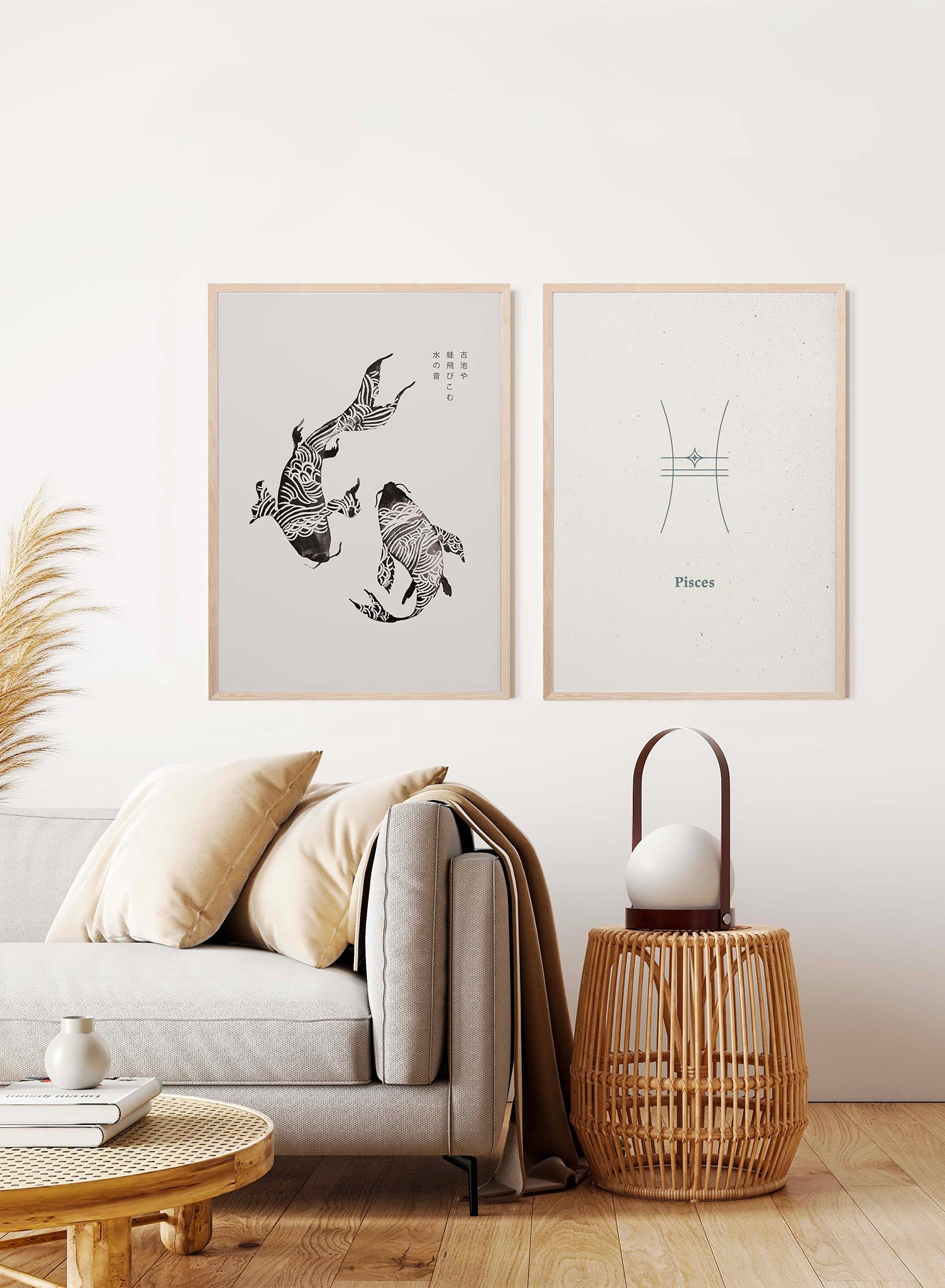 Japanese Koi Fish and Haiku Poetry Art Print Poster - Perfect for Home Decor, Office Wall Art & Zen Meditation Spaces