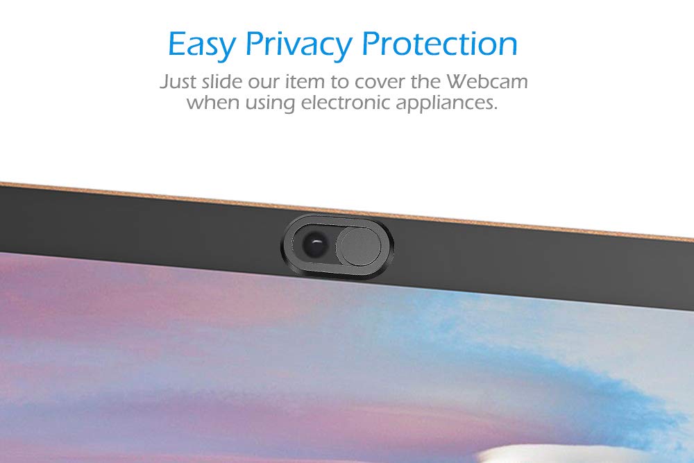 CloudValley Webcam Cover 3-Pack - 2020 Updated Horizontal Sliding Laptop Camera Cover for MacBook Pro/Air, iMac, iPad & Other Devices - Protect Privacy for Video Calls, Online Meetings & Remote Work