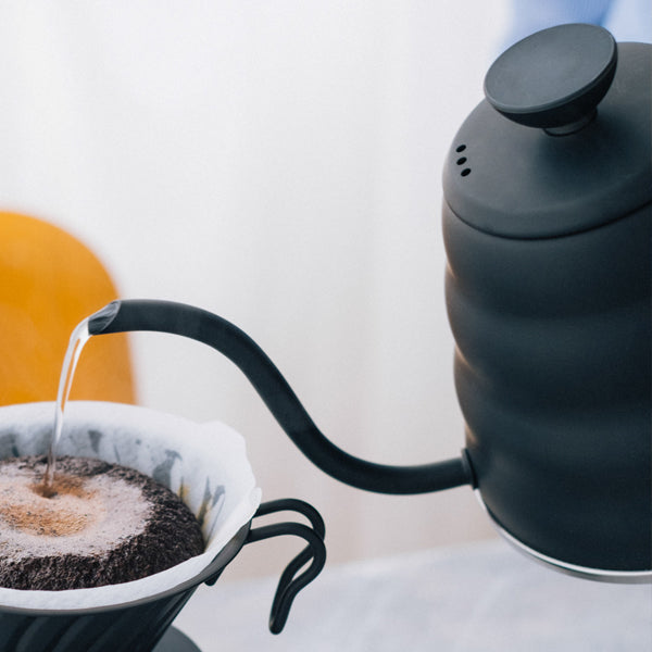 Hario Buono Gooseneck Electric Kettle - 1.2L Matt Black Pour Over Coffee & Tea Kettle for Precision Brewing - Perfect for Chemex, V60, and French Press Coffee Makers