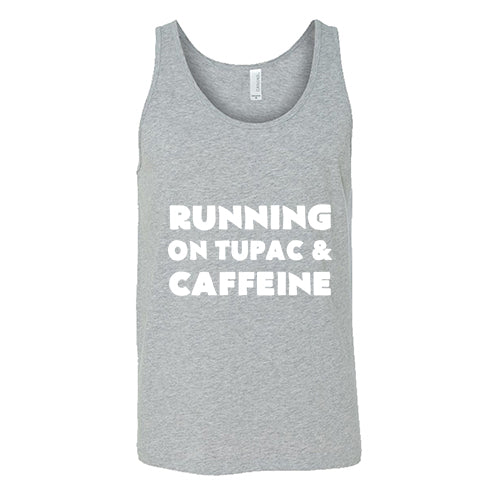 Unisex Running On Tupac And Caffeine Graphic Tee - Vintage Rap Music & Coffee Lover T-Shirt for Casual Wear, Gym, Concerts & Street Style