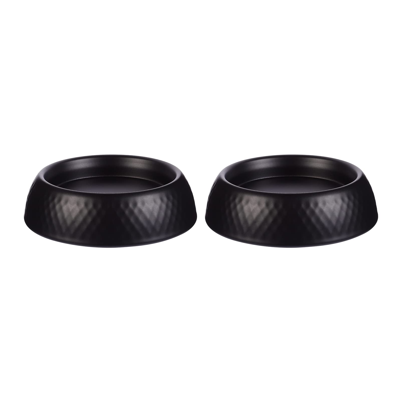 Vintage Black Metal Candle Holders Set of 2 - Iron Plate Pillar Candlestick Stand for Taper Candles - Wedding Decor, Home Decoration, Bar Party Centerpiece - Romantic Dinner, Holiday Table Setting, Rustic Farmhouse Decor