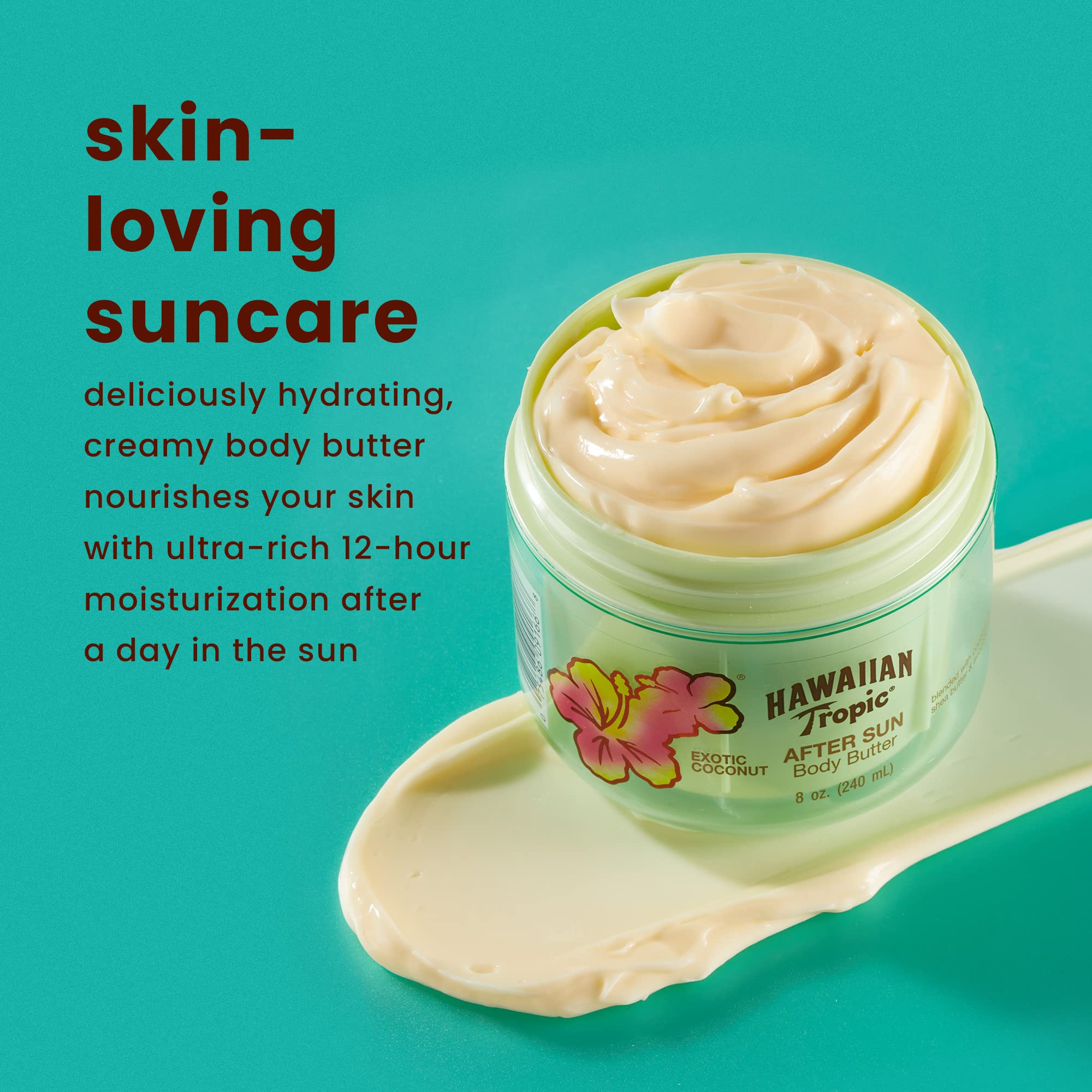 Hawaiian Tropic Dark Tanning Oil & After Sun Body Butter with Coconut Oil Twin Pack - 8oz Each | Sun Care for Beach, Pool & Vacation | Hydrating Moisturizer for Smooth Skin