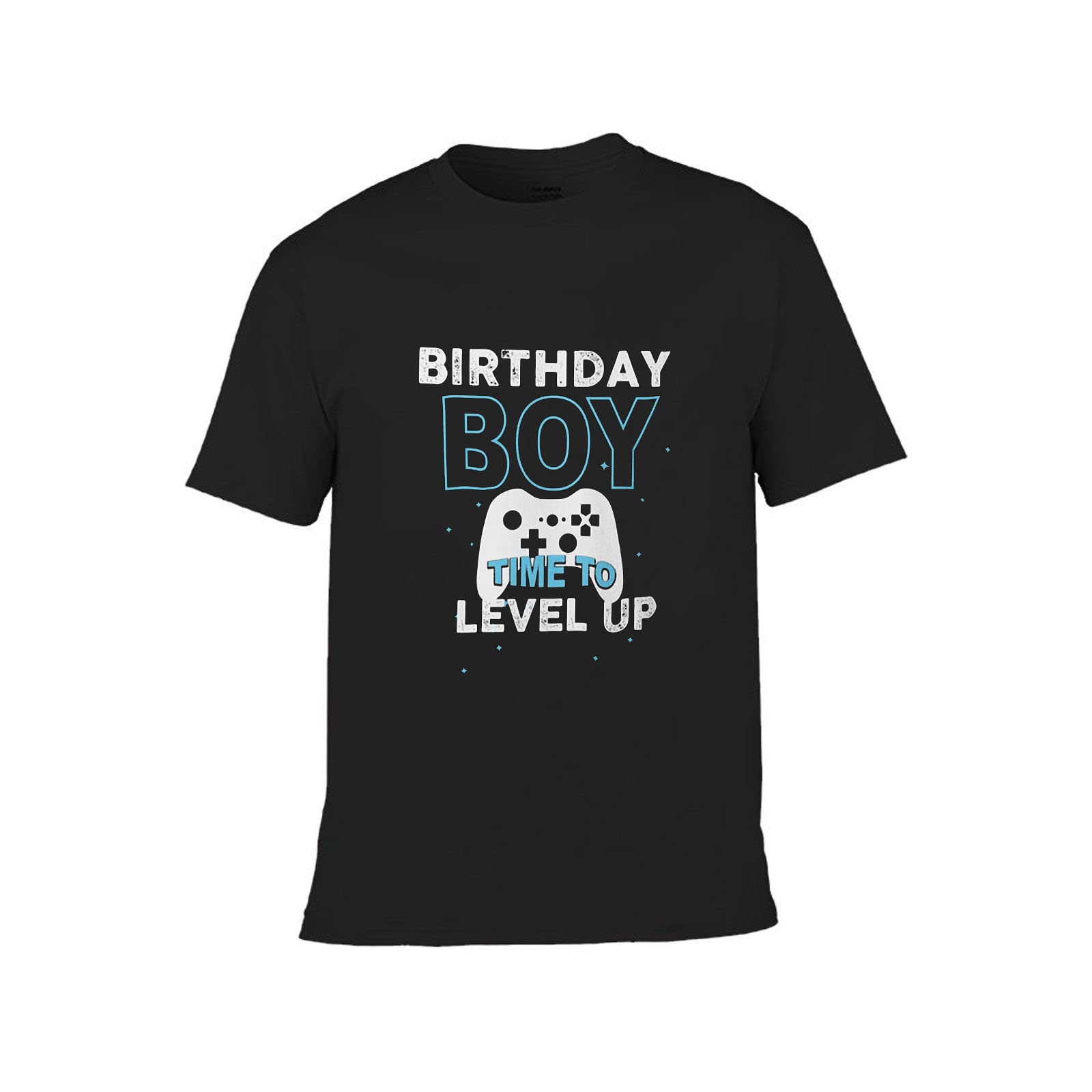 Level Up Print Classic Youth Short Sleeve T-Shirt - Birthday Gift for Boys | Gaming Themed Crew Neck Kids Shirt for Parties, School & Everyday Wear