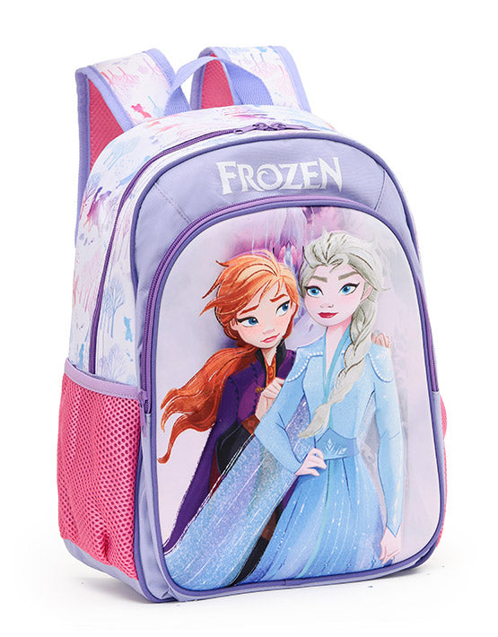 Disney Frozen DIS193 15-inch 3D Backpack for Kids - Purple School Bag with Elsa & Anna Design | Perfect for School, Travel & Disney Theme Parks