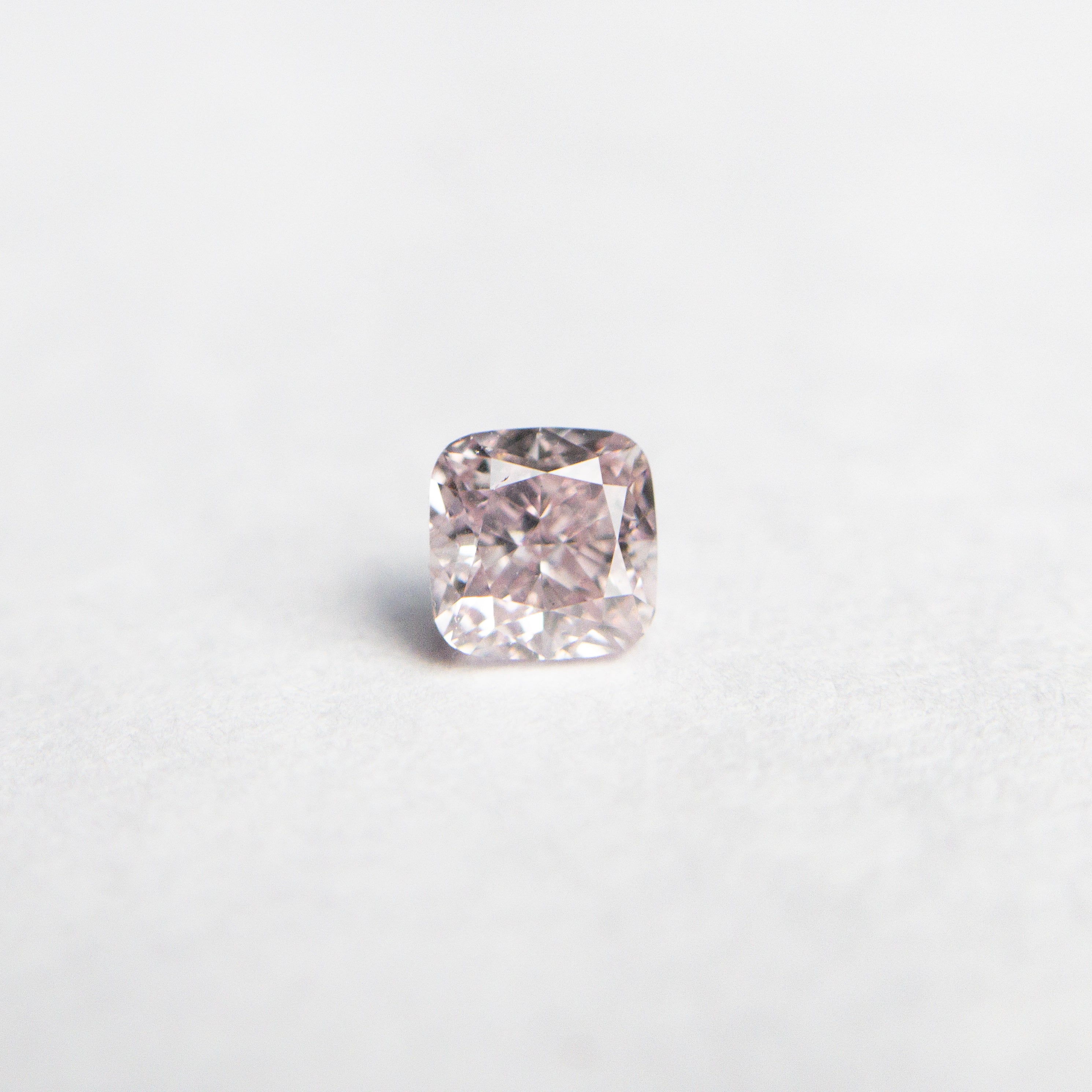 0.26ct GIA Certified Fancy Purplish Pink Cushion Cut Diamond (3.42x3.37x2.43mm) - SI1 Clarity | Engagement Ring, Wedding Jewelry & Special Occasion Gift