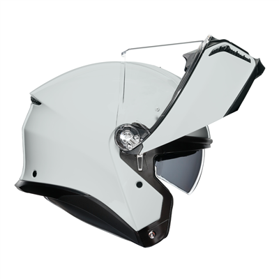 AGV Tourmodular Solid Stelvio White Motorcycle Helmet - DOT & ECE Certified Full Face Helmet for Men & Women - Lightweight & Comfortable for Touring, Commuting & Adventure Riding