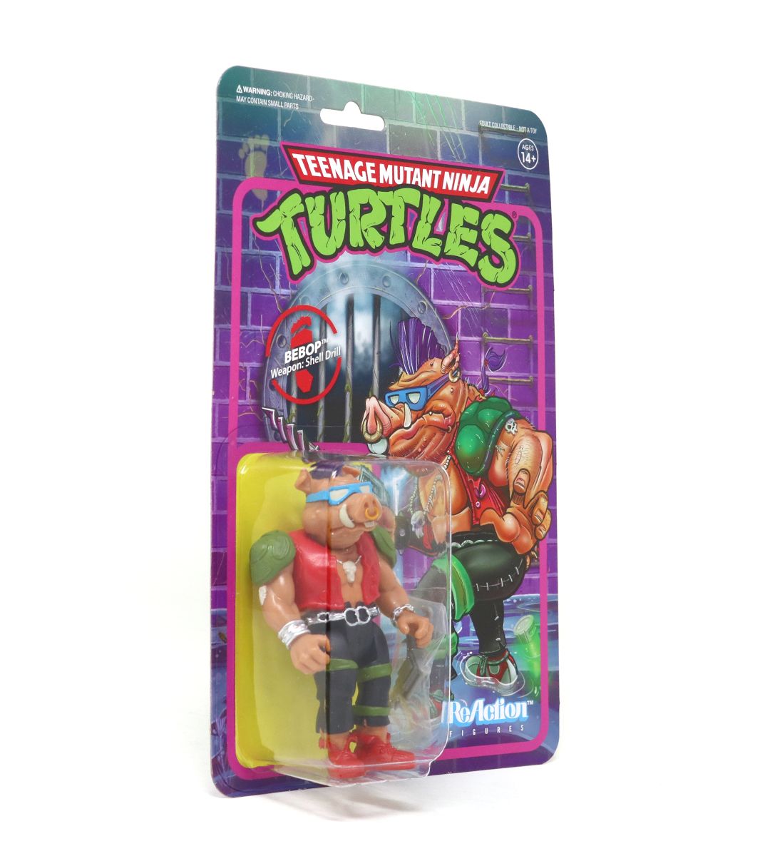 TMNT Bebop ReAction Figure - Teenage Mutant Ninja Turtles Collectible Action Figure for Fans & Display - Perfect for Home Decor, Office Display, and TMNT Collections