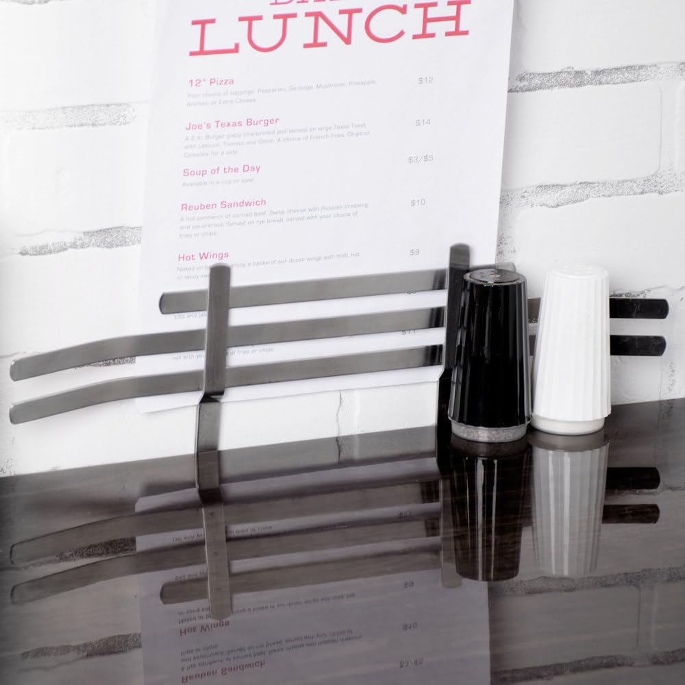 Stainless Steel Wall Mounted Menu Card Holder - Restaurant Bar Hotel Counter Display for Food Signs, Recipes & Photos | Durable & Stylish for Commercial Use