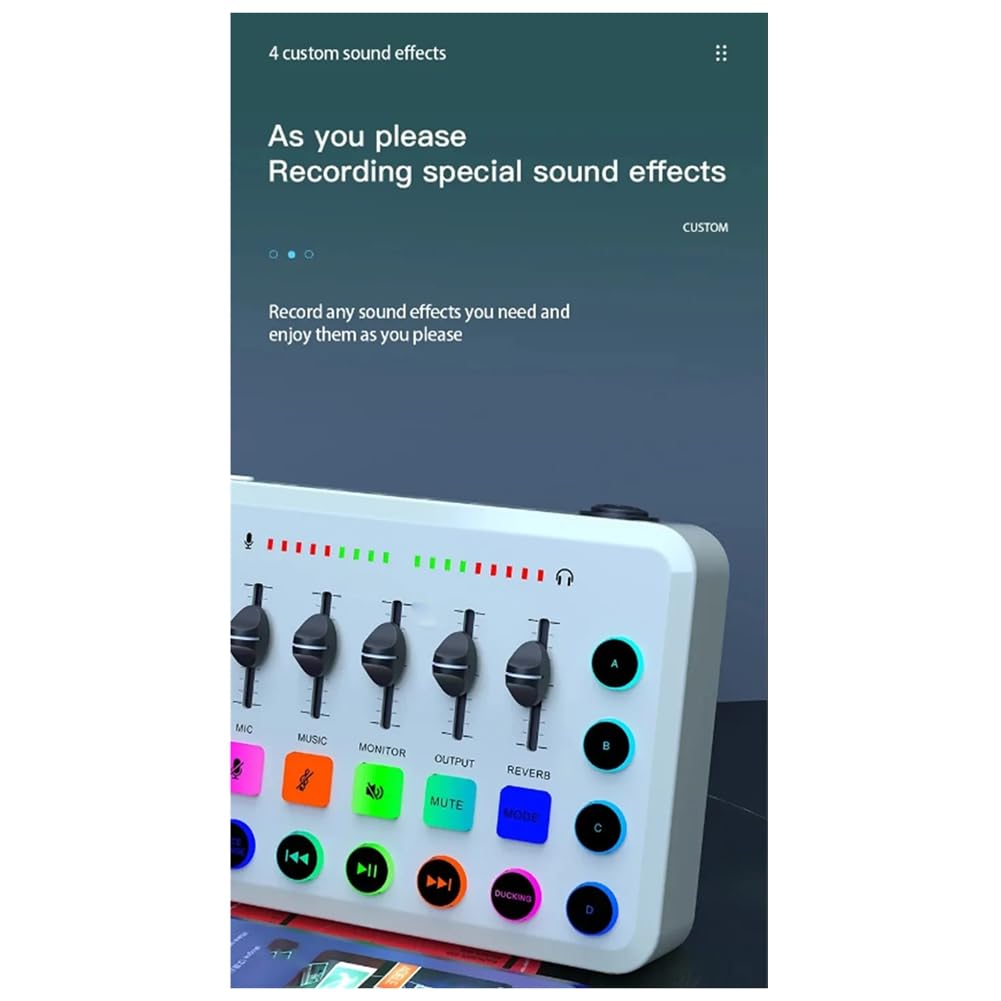 Begchy F11 Professional Audio Mixer Sound Card - USB Audio Interface for PC, Studio Recording, Podcasting & Live Streaming | High-Quality Sound Mixing for Music Production, Gaming & Voiceovers