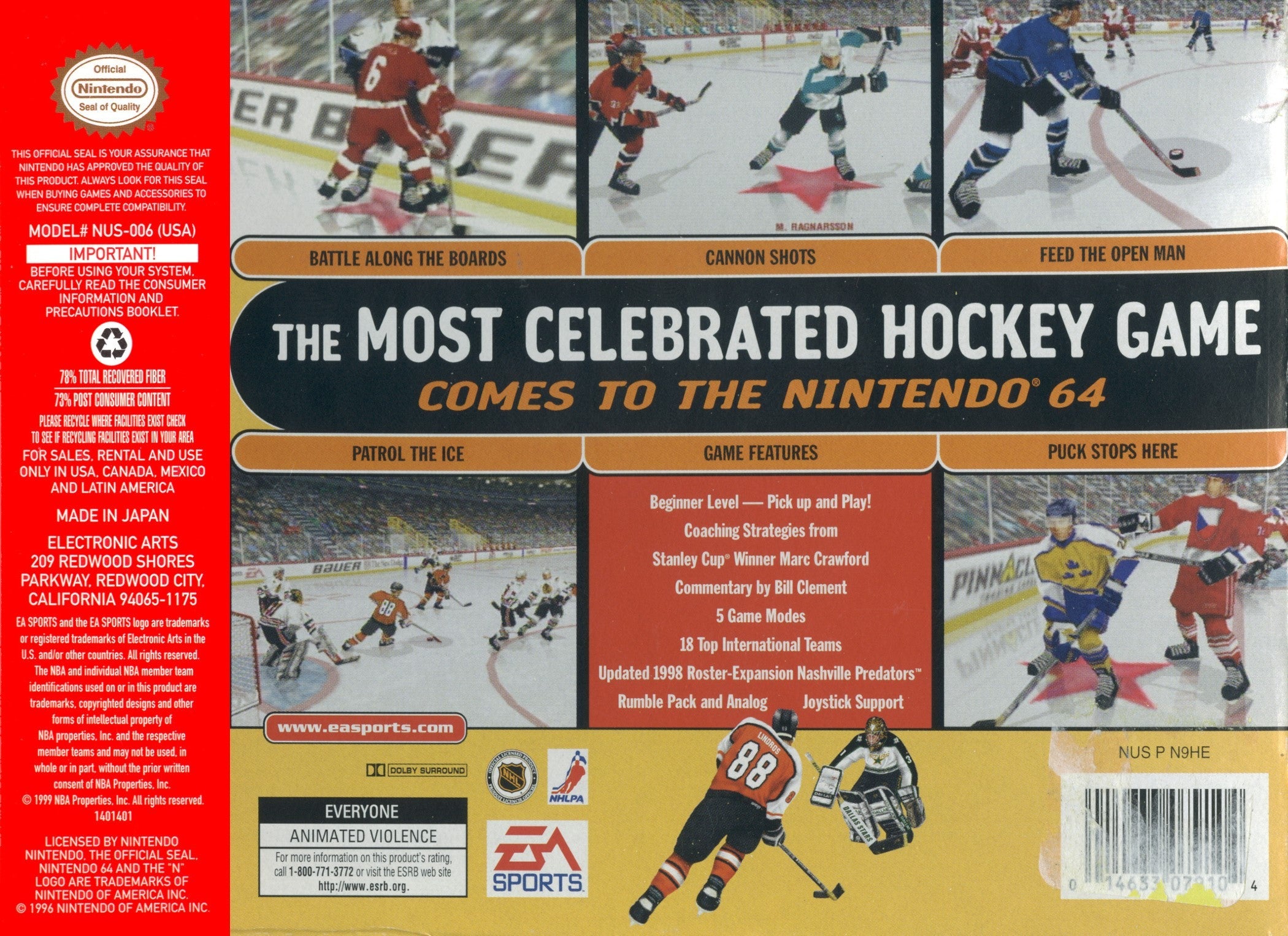 Used NHL 99 N64 Video Game Cartridge - Classic Hockey Sports Game for Nintendo 64 Console - Perfect for Retro Gaming Collectors & Hockey Fans