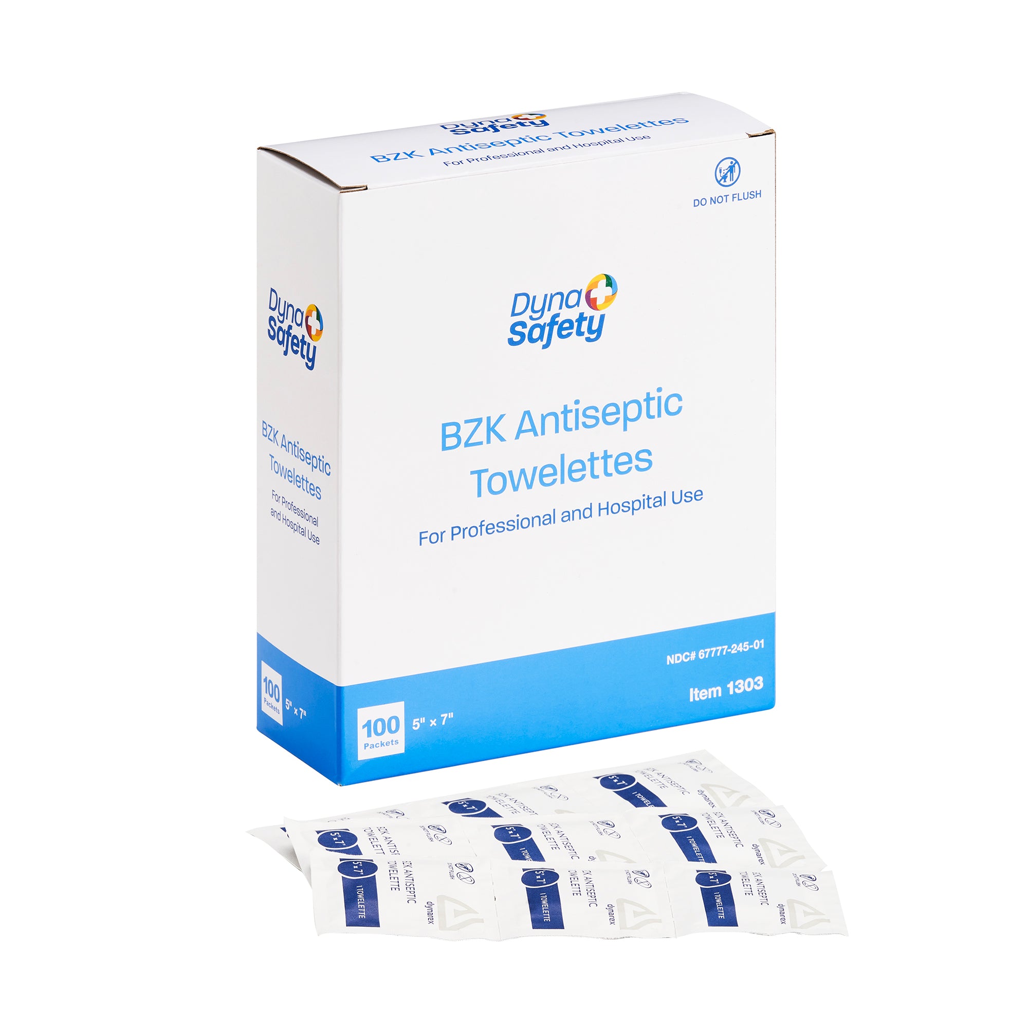 Benzalkonium Chloride Antiseptic Wipes 5x7 Inches - 100 Count Box | First Aid, Wound Care, Sanitizing Hands & Surfaces