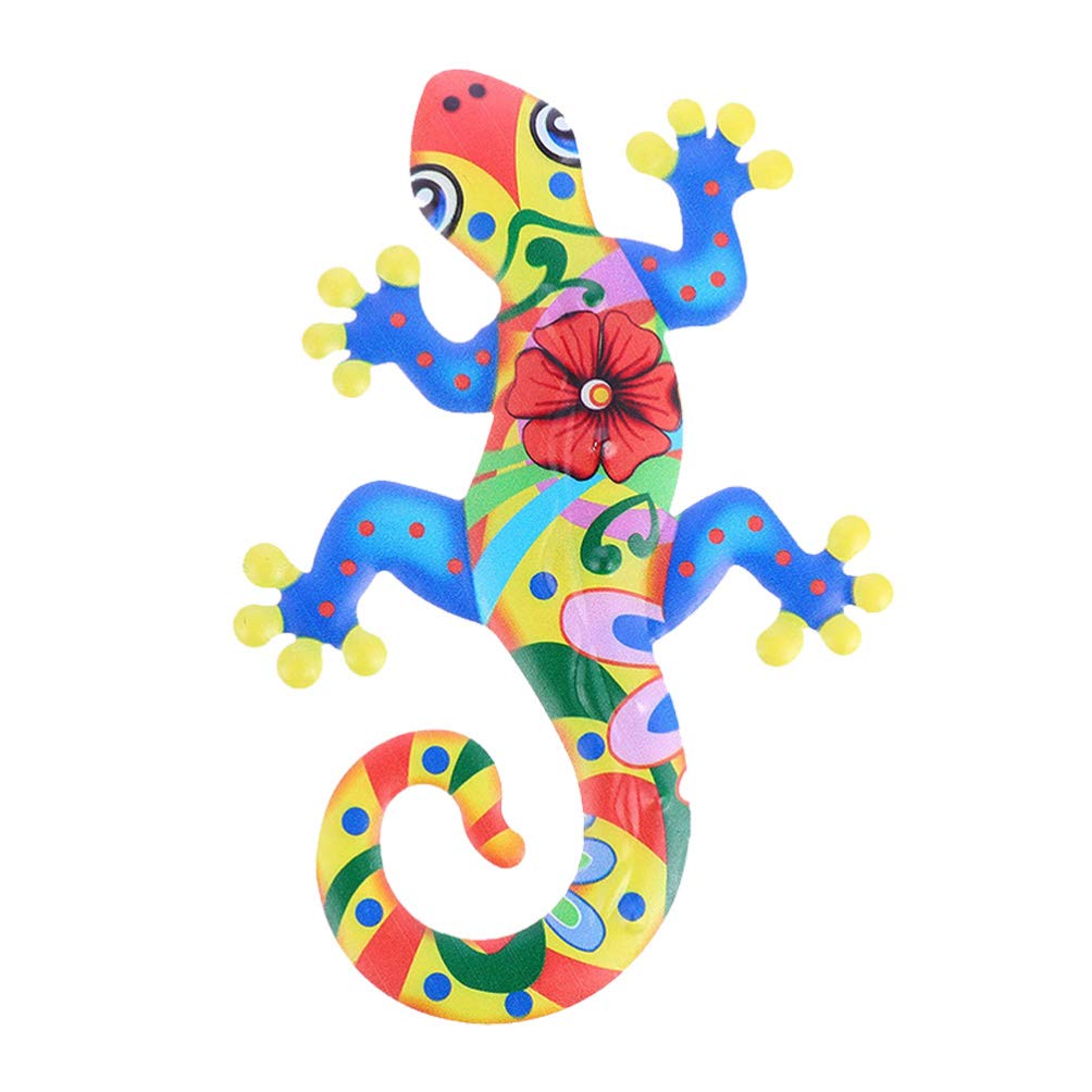 Metal Gecko Wall Art - Iron Gecko Decor for Home & Office