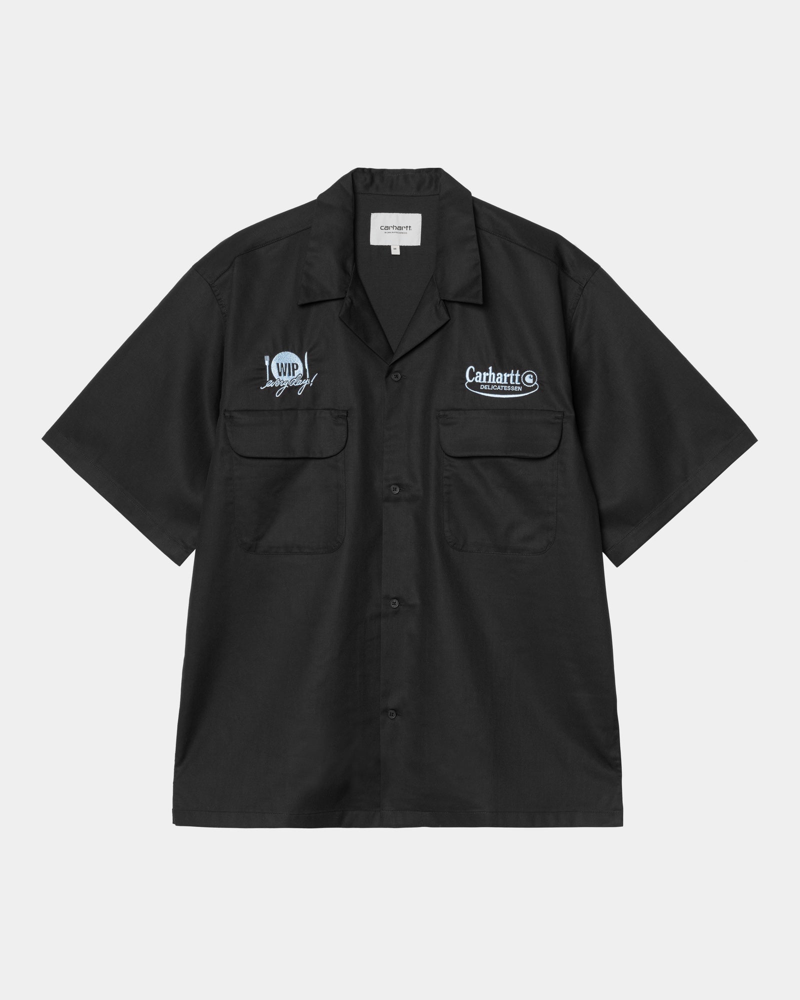 Premium Short Sleeve Deli Shirt for Men & Women - Comfortable Work Uniform in Black & Bluebird | Perfect for Restaurant Staff, Chefs & Food Service Professionals