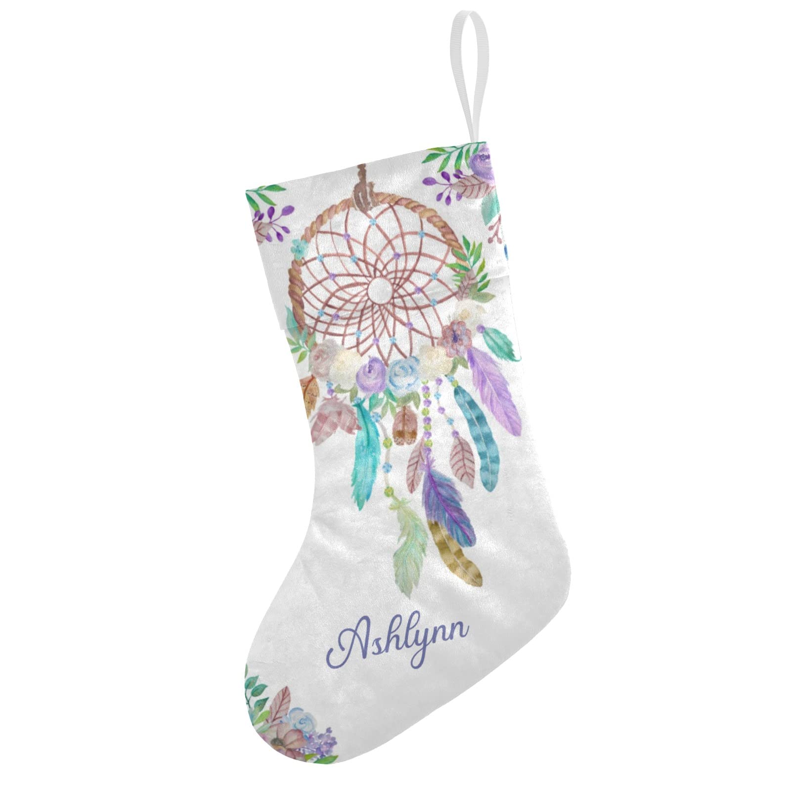 Personalized Boho Dreamcatcher Christmas Stocking - Handmade Holiday Socks for Fireplace & Tree Decor - Perfect Xmas Gift for Boys & Girls - Party, Home, Bedroom Decoration