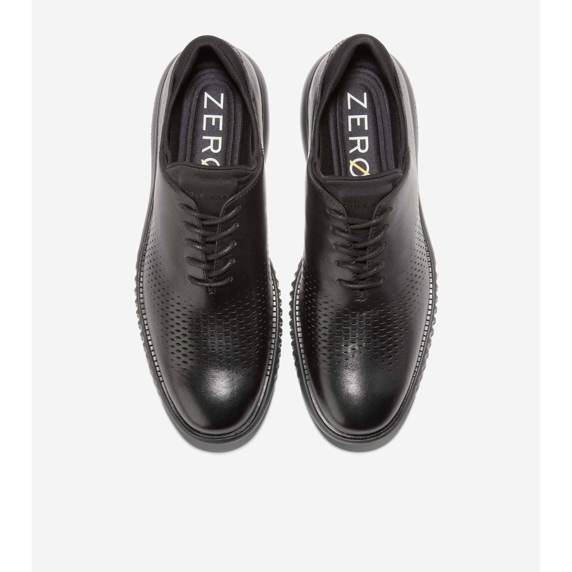 Cole Haan Men's 2.ZERØGRAND Laser Wingtip Oxford Dress Shoes in Black - Lightweight & Comfortable Business Casual Shoes for Office, Wedding & Formal Events