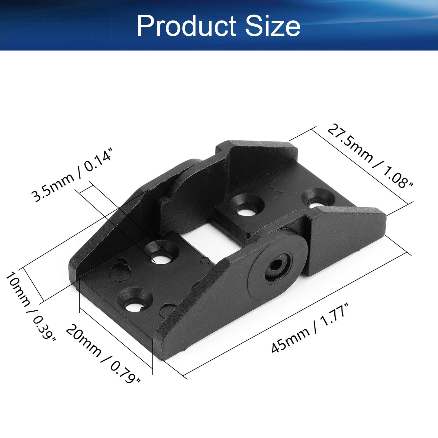 Heyiarbeit 10x20mm Drag Chain End Connector - 2 Sets for Cable Carrier Chain Joints | Perfect for CNC Machines, 3D Printers & Industrial Automation Equipment