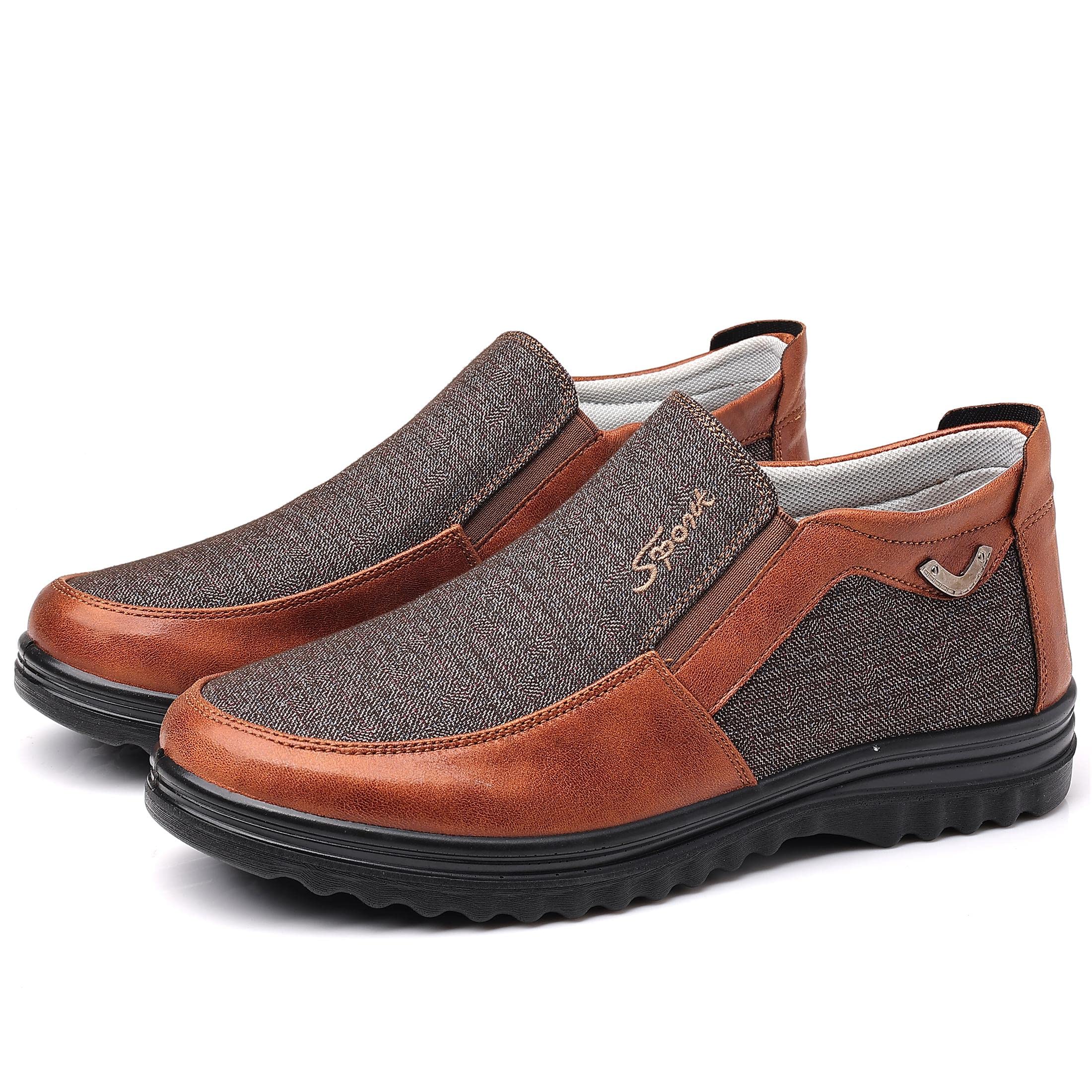 COSIDRAM Men's Casual Loafers - Lightweight Breathable Moccasin Shoes for Men | Comfortable Slip-On Ankle High Shoes for Walking, Travel & Daily Wear