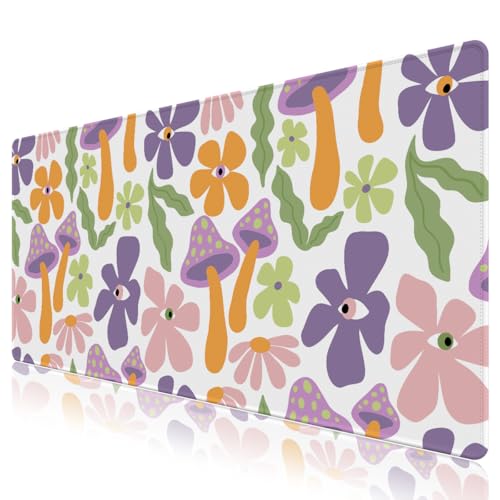 Purple Mushroom Flowers Leaves