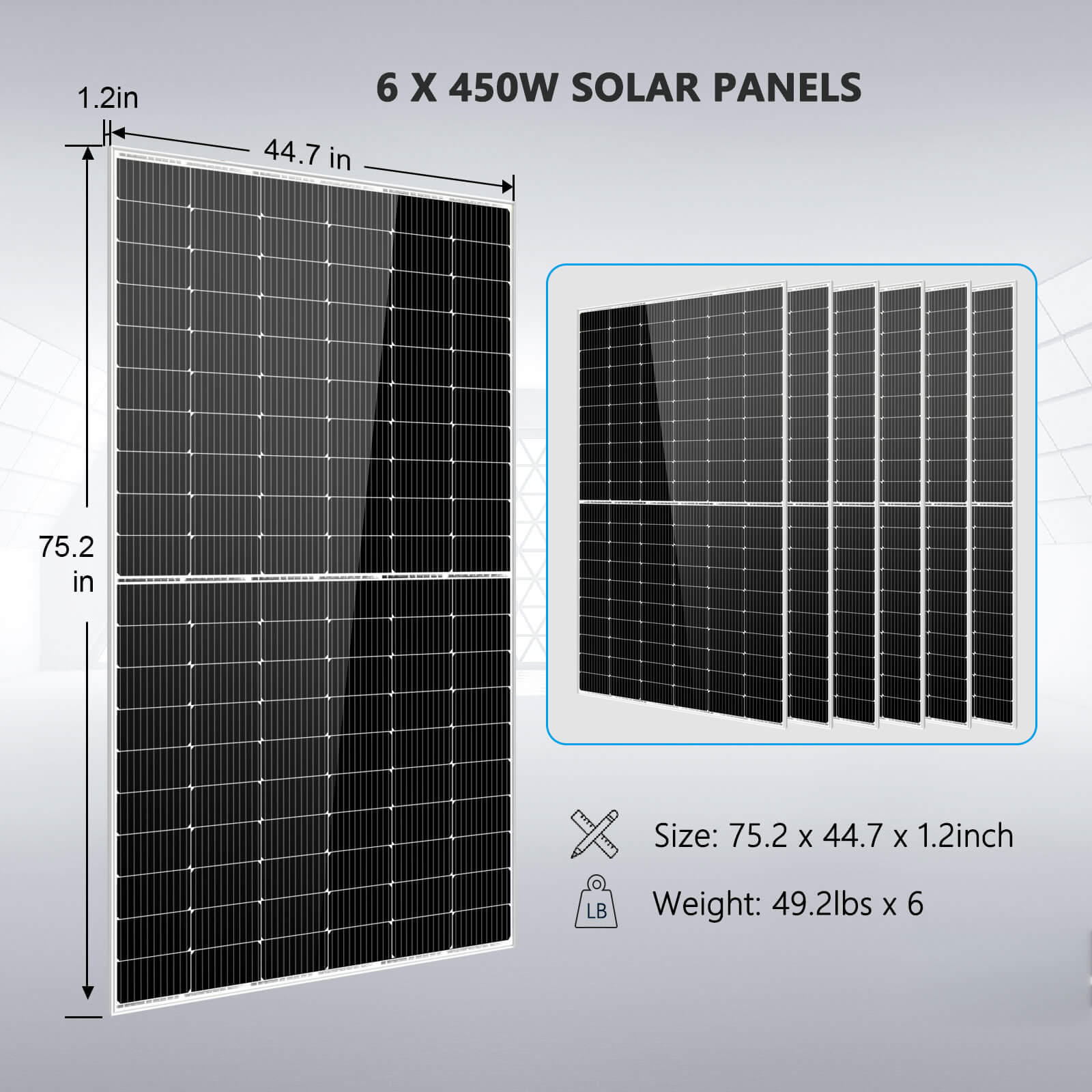 SunGoldPower 5000W 48V Solar Kit with 10.24KWH Lithium Battery & 2700W Solar Panels | 120V Output for Home Backup Power, Off-Grid Living & Emergency Power Supply (Model SGK 5PRO)